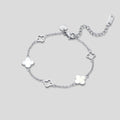 Lucia Silver Clover Bracelet
