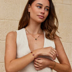 Cassia Lucky Red Clover Leaf Bracelet - view 3