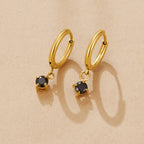 Maison Crystal Drop Hoop Earrings - view 3