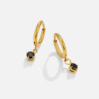 Maison Crystal Drop Hoop Earrings - view 1