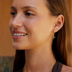 Aurelia Midnight Luxe Drop Hoop Earrings - view 4