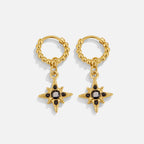 Aurelia Midnight Luxe Drop Hoop Earrings - view 3