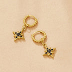 Aurelia Midnight Luxe Drop Hoop Earrings - view 1