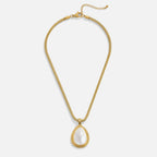 Viola Mother Of Pearl Teardrop Necklace - view 4