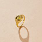 Amina Mystic Emerald Gold Ring - view 3