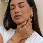 Amina Mystic Emerald Gold Ring - view 4