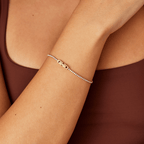 Niyah White Crystal Gold Bracelet - view 2