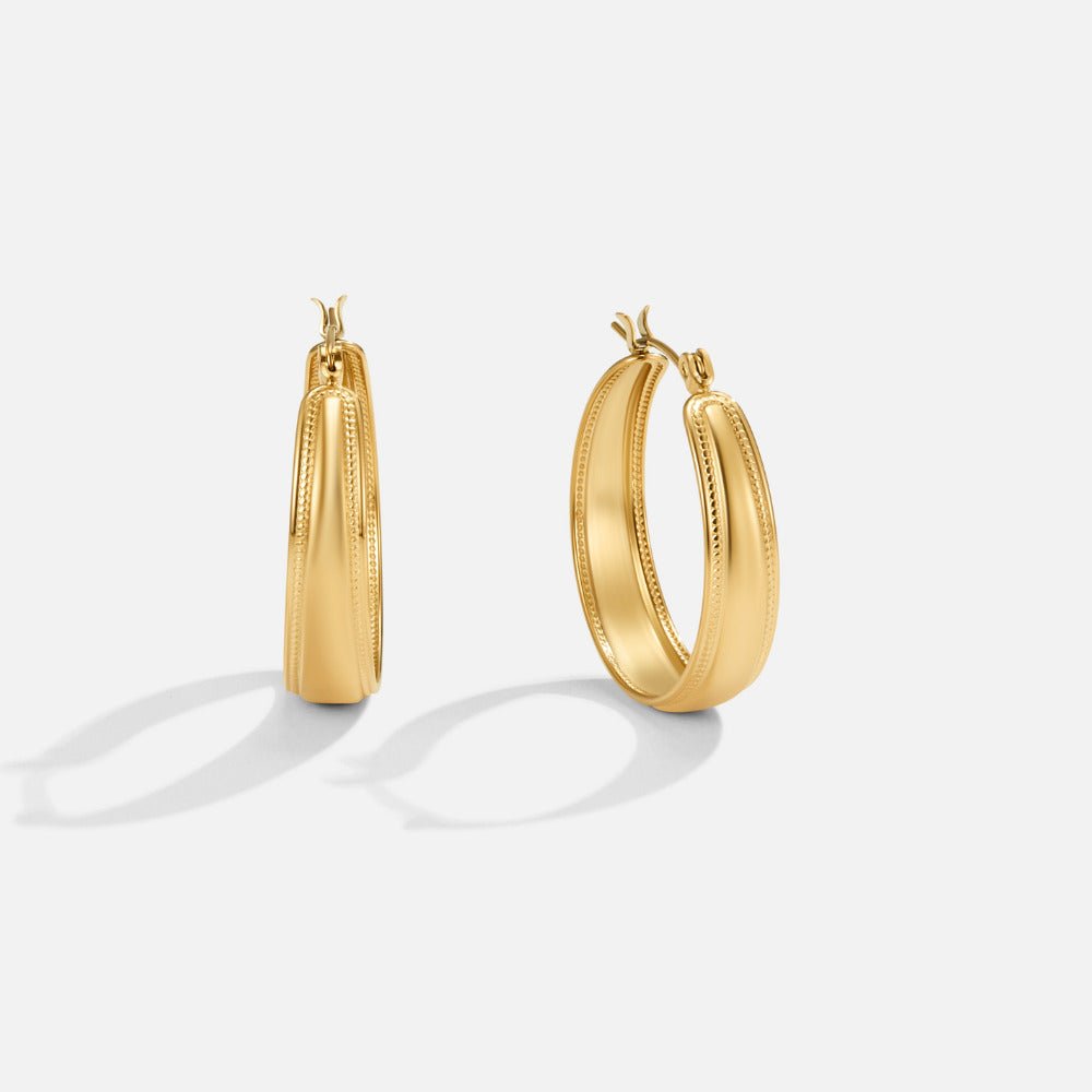 Orelia Gold Hoop Earrings