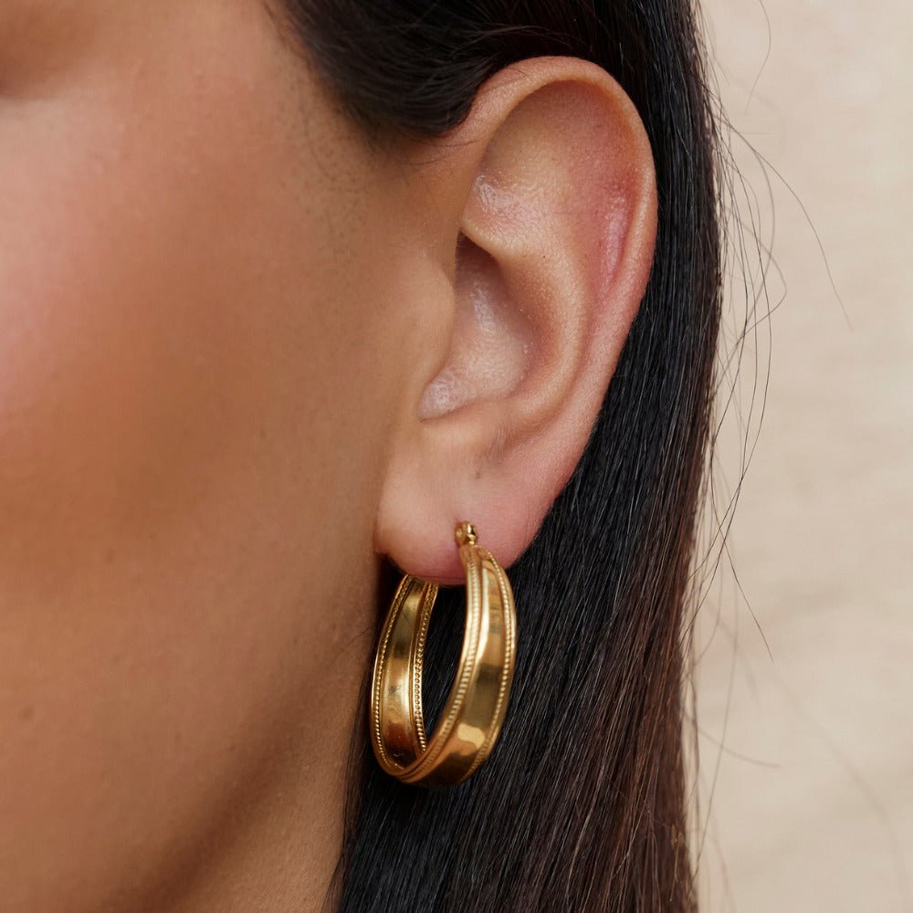 Orelia Gold Hoop Earrings