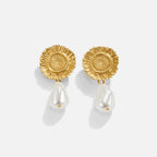 Carys Pearl Blossom Drop Earrings - view 3