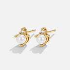 Dalia Pearl And Crystal Stud Earrings - view 1