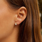 Dalia Pearl And Crystal Stud Earrings - view 2
