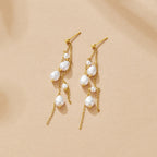 Penelope Pearl Drop Earrings - view 3
