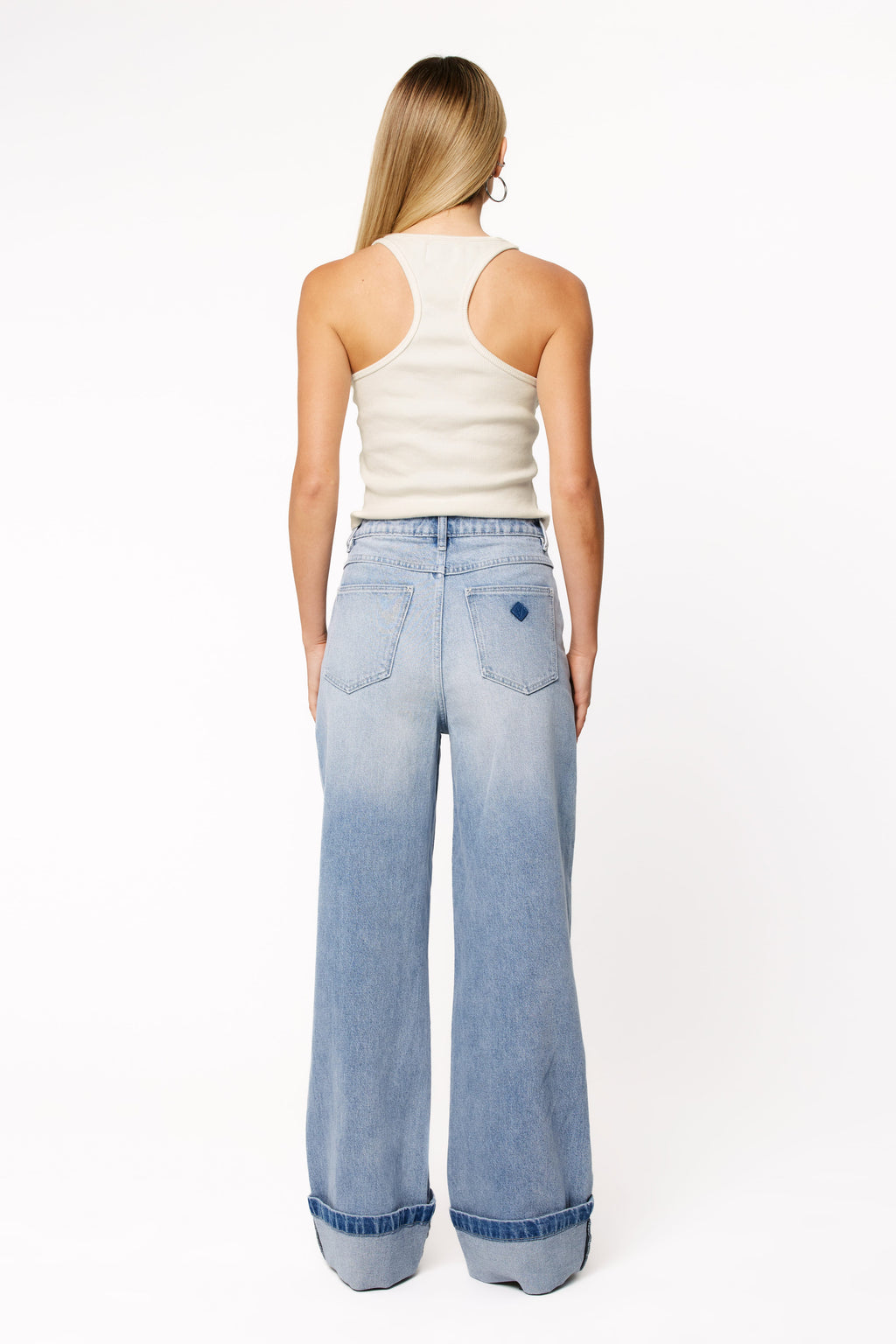Abrand 94 High Wide Jeans in Jordan Worn Turn Up - view 3