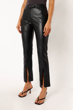 Roxy Black Vegan Leather Pants - view 9