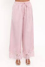 Fallon Pale Pink Viola Drawstring Wide Leg Pant - view 3