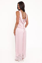 Fallon Pale Pink Viola Drawstring Wide Leg Pant - view 5