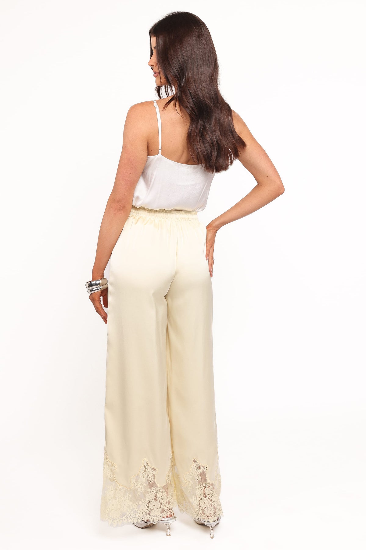 Fallon Yellow Viola Drawstring Wide Leg Pant - view 5