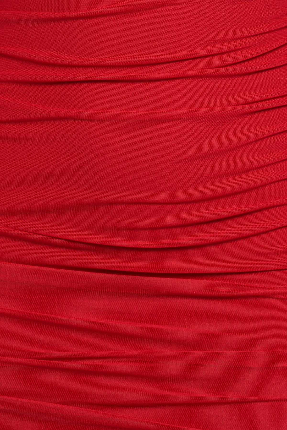 Austin Red Long Sleeve Mesh Overlay Mini Dress - view 6