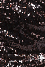 Awhina Brown Sequin Floral Square Neck Mini Dress - view 7