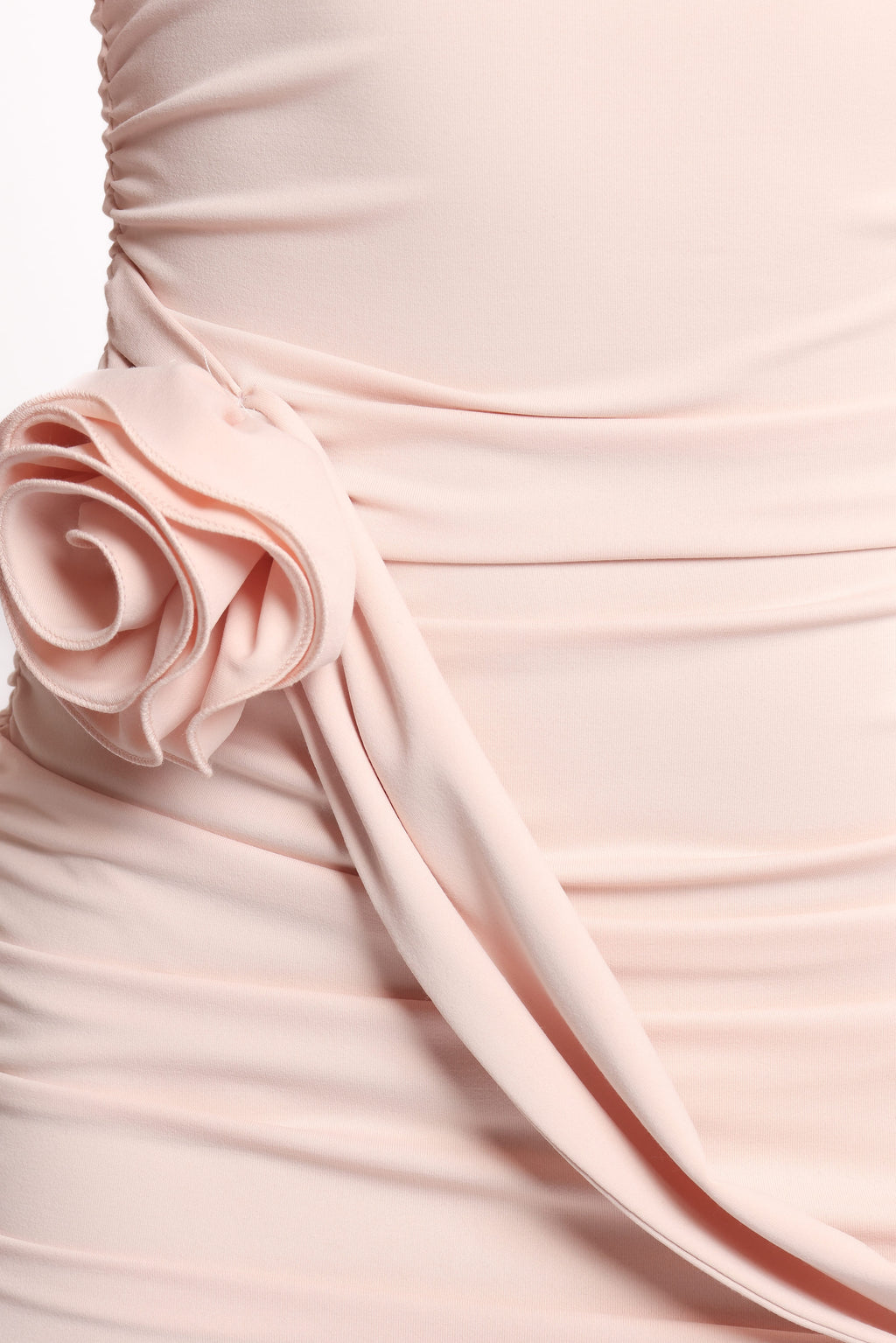 Beatrice Pale Pink Bodycon Mini Dress with Floral Detail - view 8
