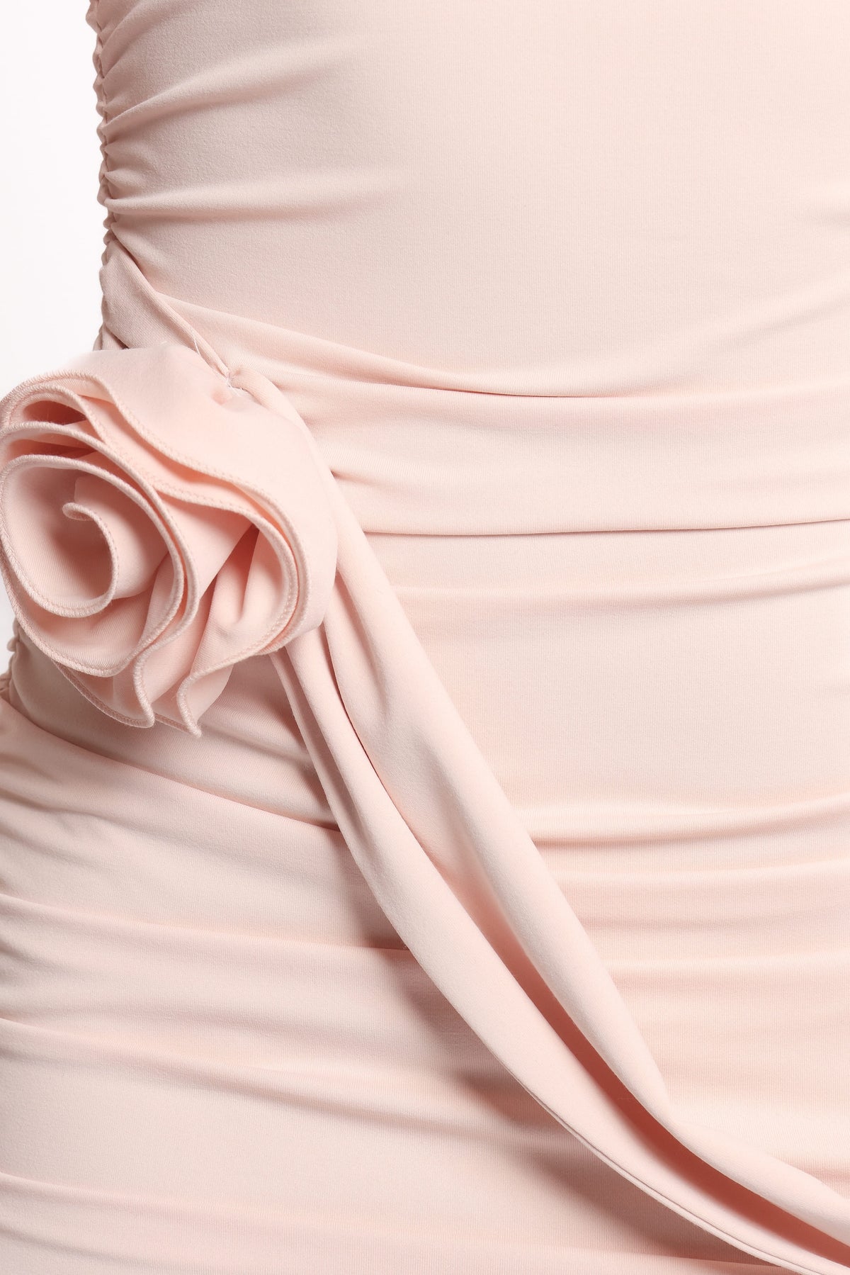 Beatrice Pale Pink Bodycon Mini Dress with Floral Detail - view 8