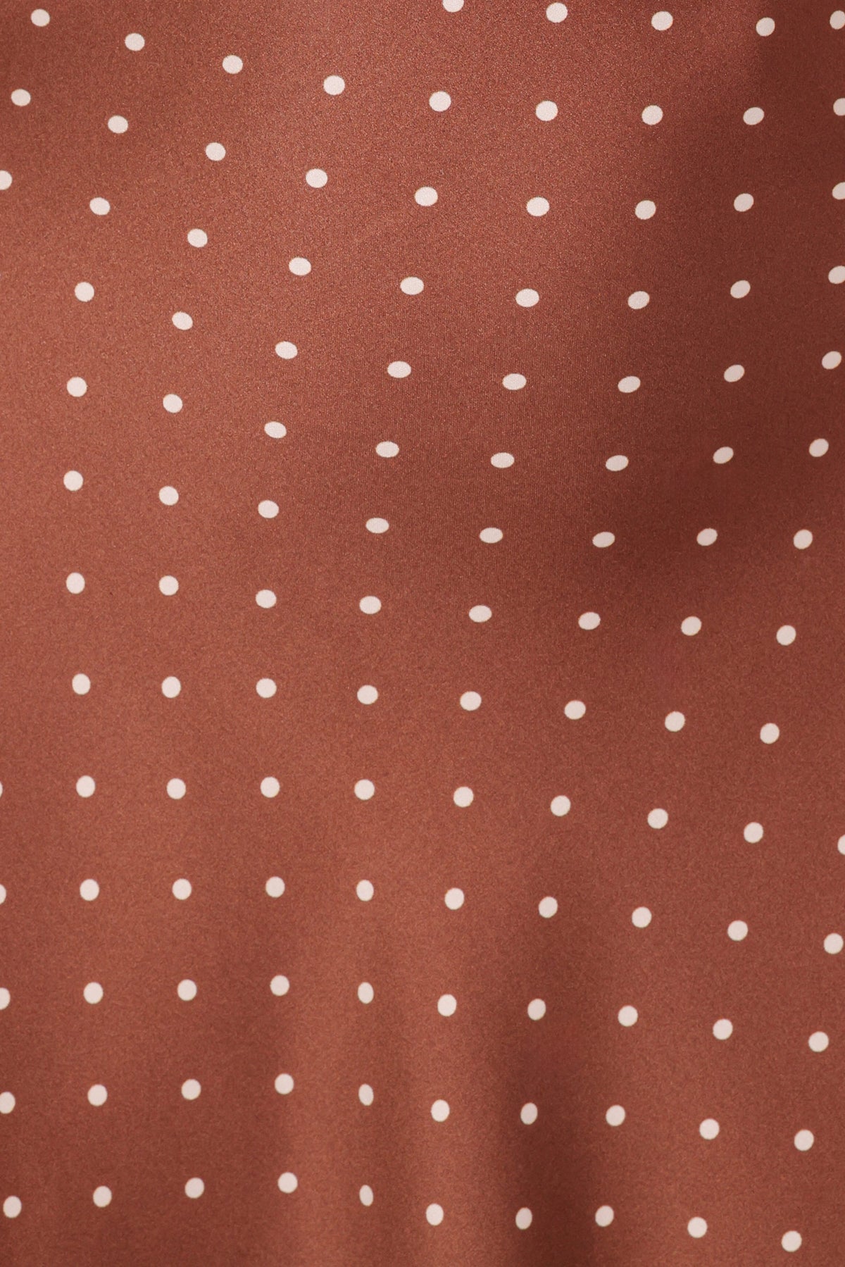 Cassinda Brown Polka Dot Satin-Feel V-Neck Mini Dress - view 6