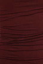 Troyan Chocolate Brown Round Neck Asymmetrical Mini Dress - view 9