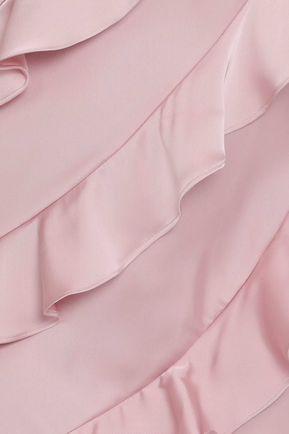 Valery Pink Satin Halterneck Ruffle Mini Dress - view 8