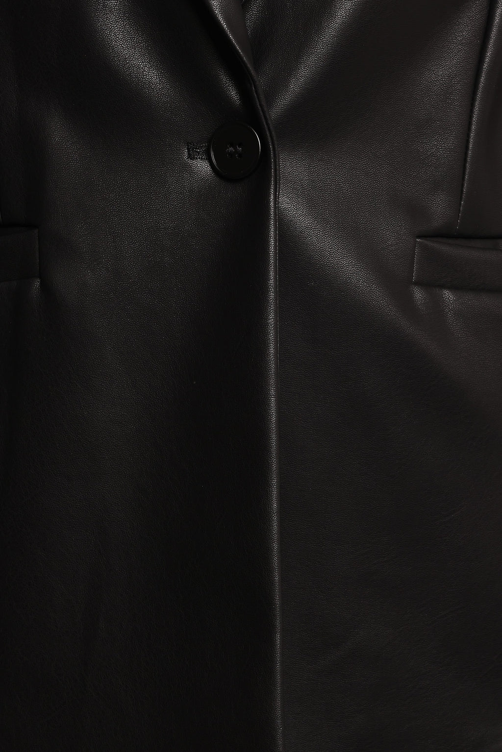 Jamie Black Faux Leather Blazer - view 8
