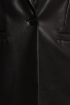 Jamie Black Faux Leather Blazer - view 8