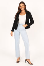 Spencer Black Faux Suede Moto Jacket - view 6