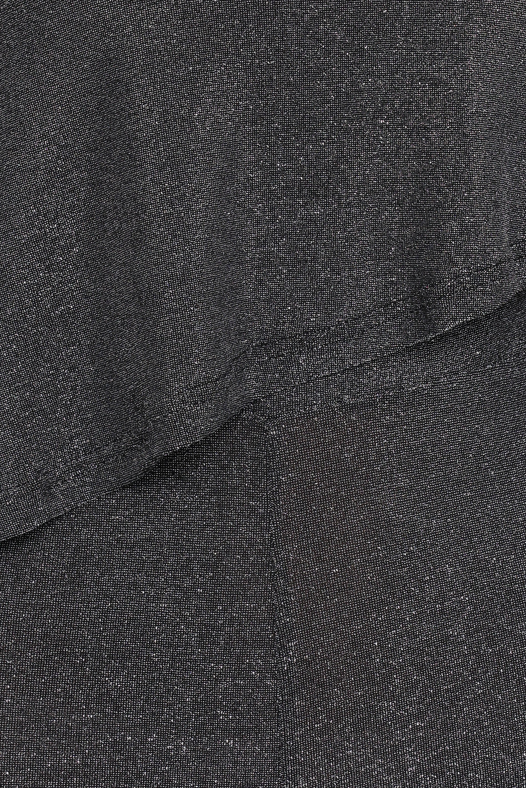 Anna Black Silver One Shoulder Lurex Jumpsuit - view 6