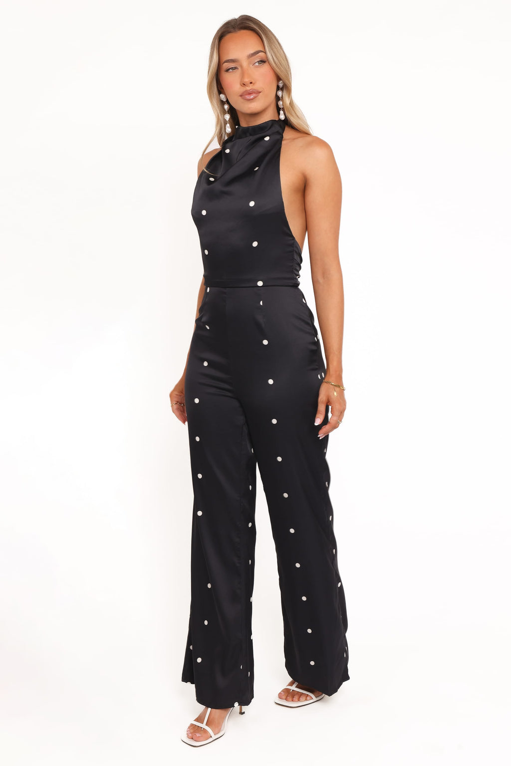 Bentley Black Polka Dot Halterneck Jumpsuit - view 4