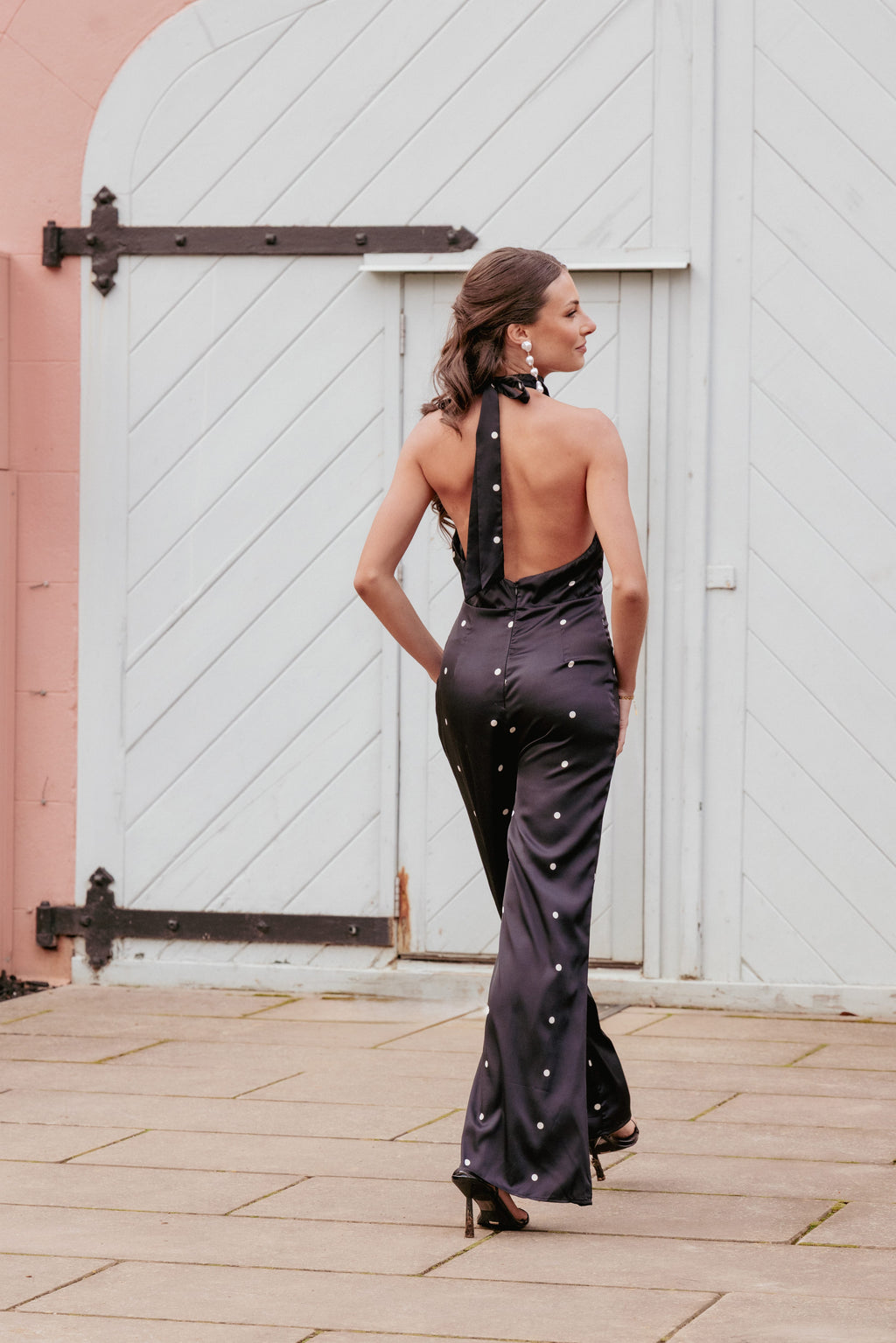 Bentley Black Polka Dot Halterneck Jumpsuit - view 1