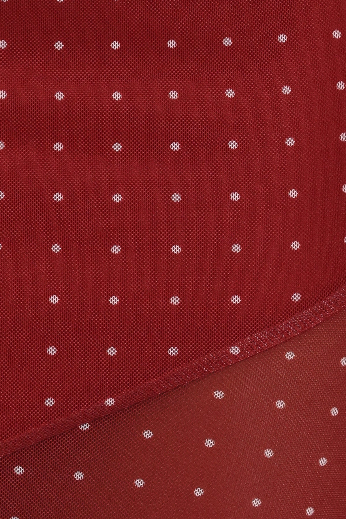 Hollie Red Polka Dot Mesh Skirt Set - view 8