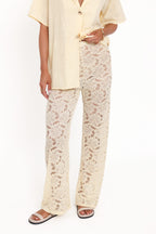 Mindy Yellow Lace Pant Set - view 6