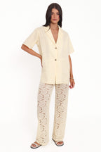 Mindy Yellow Lace Pant Set - view 1