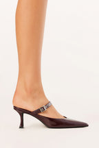 Olinda Wine Patent Pointed Toe Heels - view 2