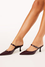 Olinda Wine Patent Pointed Toe Heels - view 3
