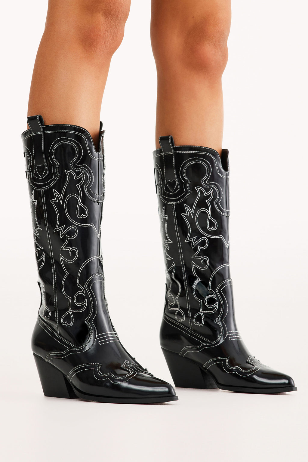 Zaine Black Shine Pointed Toe Boot - view 4
