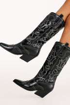 Zaine Black Shine Pointed Toe Boot - view 6