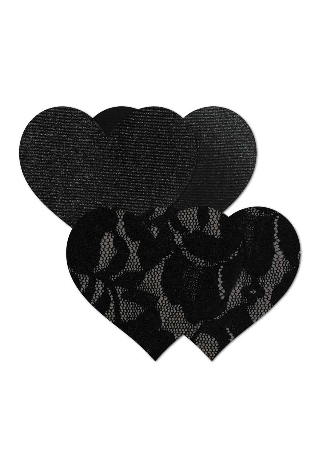 Nippies Black Heart Adhesive Nipple Covers, Disposable - view 2