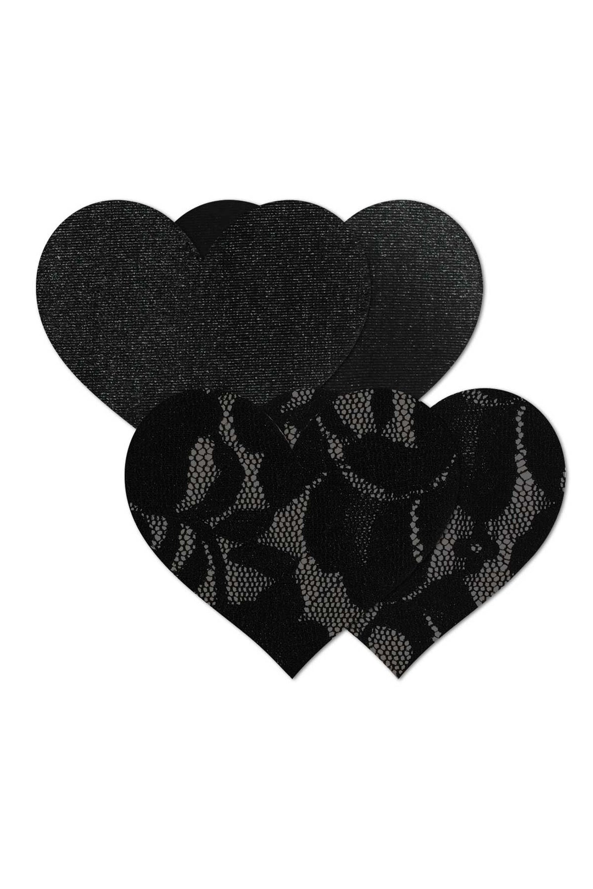 Nippies Black Heart Adhesive Nipple Covers, Disposable - view 2