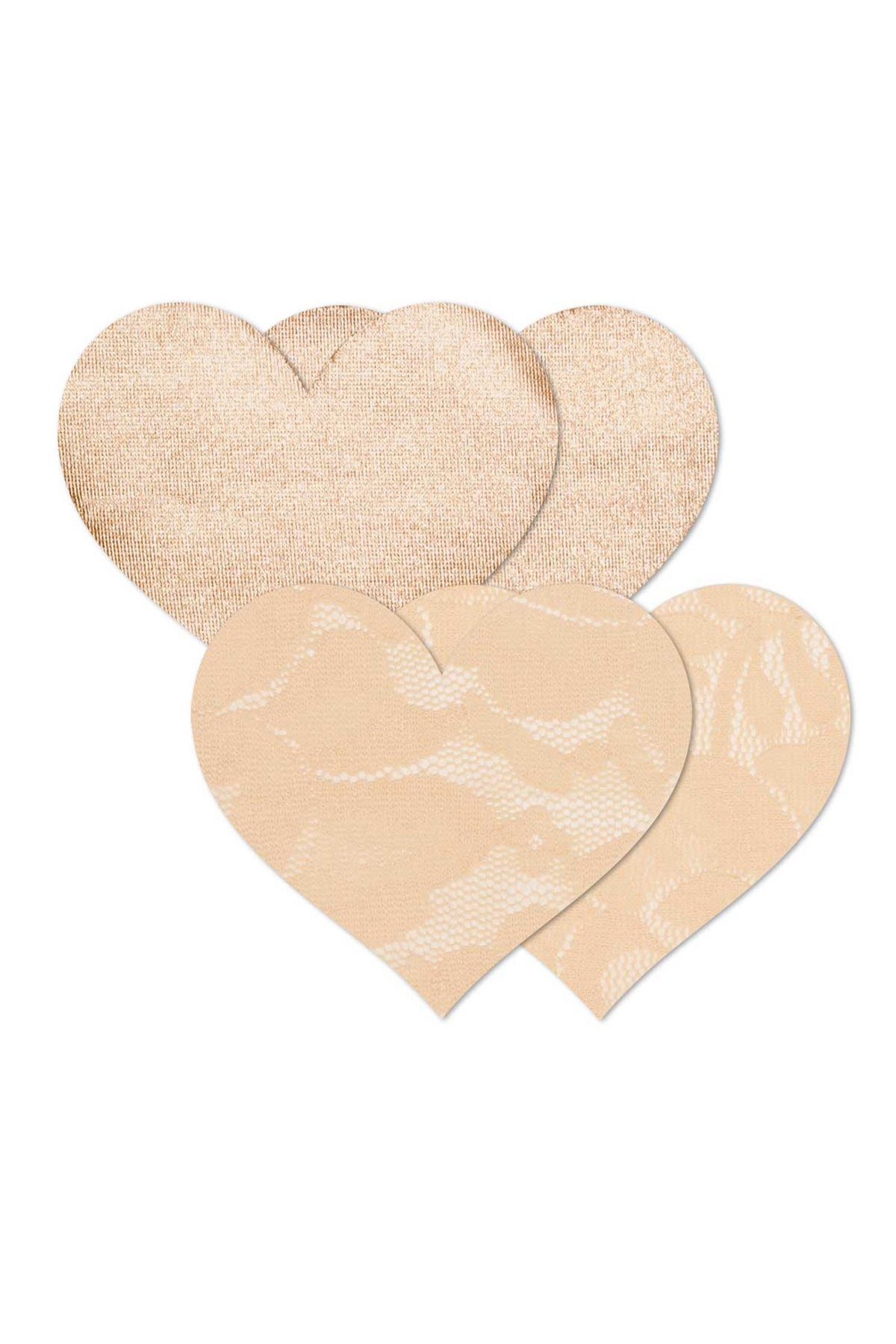Nippies Creme Heart Adhesive Nipple Covers, Disposable - view 2