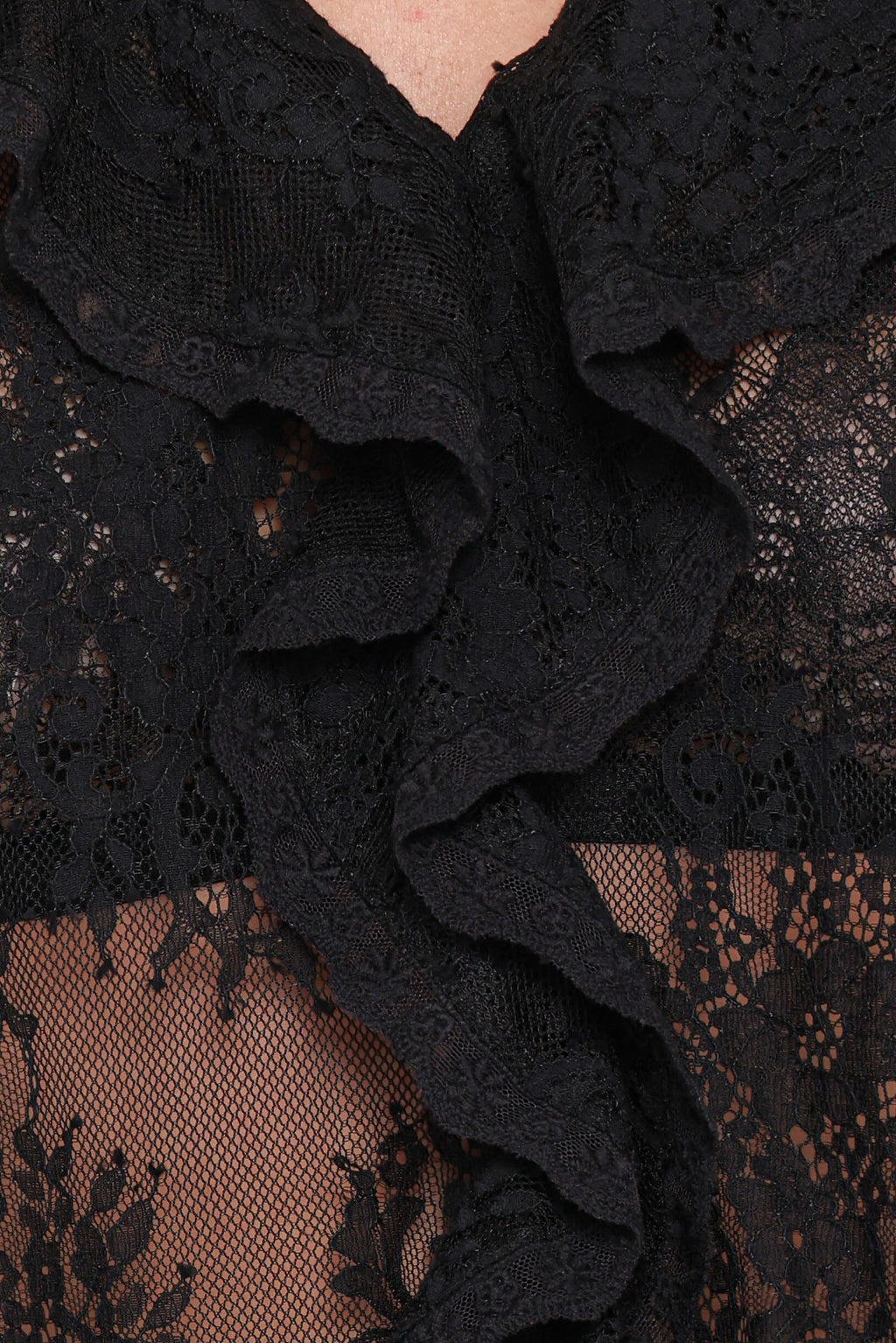 Adhanna Black Cotton Lace Top - view 6