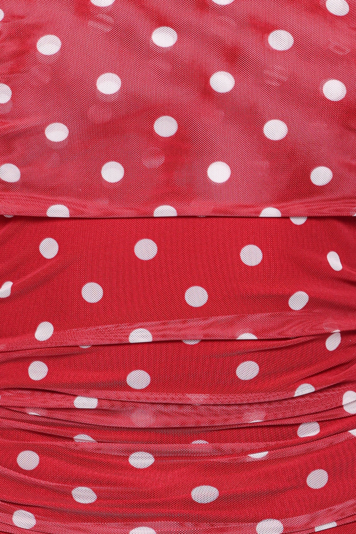 Caelira Red Polka Dot Off Shoulder Top - view 6
