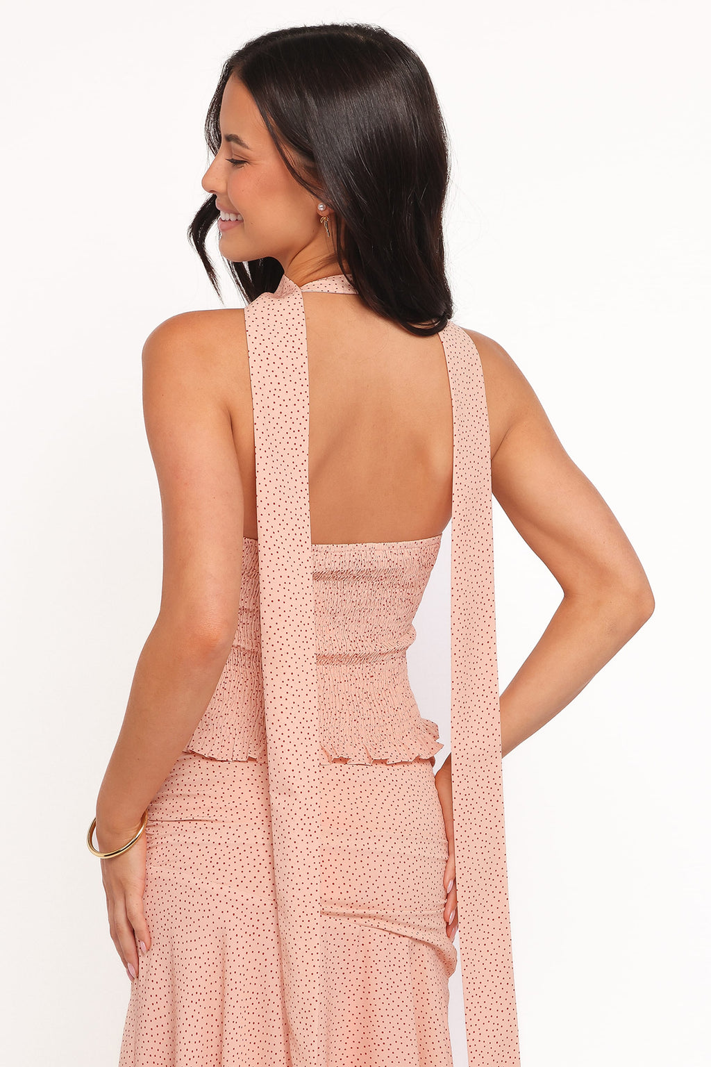 Cinthia Peach Polka Dot Top - view 5