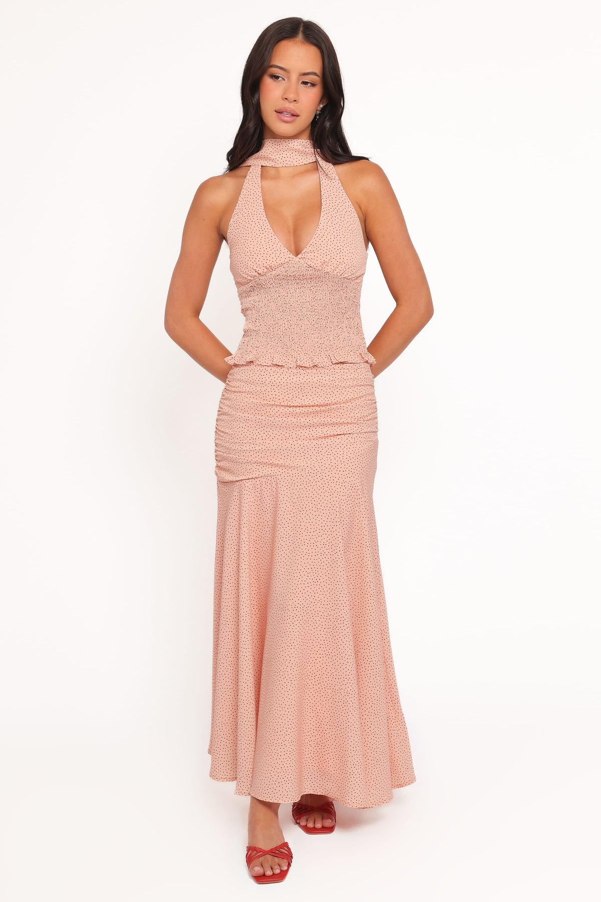 Cinthia Peach Polka Dot Top - view 3