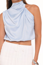 Cinzia Blue One Shoulder Top - view 6